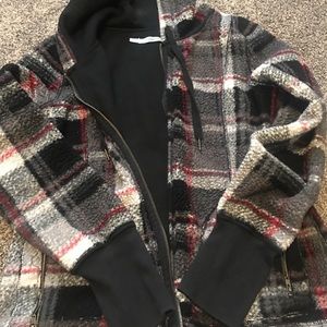 Red and black plaid jacket